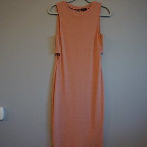 Ontwelfth Pink/Blush Midi Sleeveless Sweater Dress size L New w/out Tags